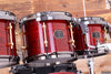 NOBLE & COOLEY WALNUT CLASSIC, 6 PIECE DRUM KIT, TRANSLUCENT CHERRY RED LACQUER