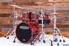 NOBLE & COOLEY WALNUT CLASSIC, 6 PIECE DRUM KIT, TRANSLUCENT CHERRY RED LACQUER