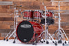 NOBLE & COOLEY WALNUT CLASSIC, 6 PIECE DRUM KIT, TRANSLUCENT CHERRY RED LACQUER