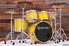 NOBLE & COOLEY HORIZON SERIES 5 PIECE DRUM KIT, YELLOW GLOSS, PREVIOUSLY OWNED BY BOB GATZEN