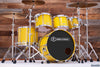 NOBLE & COOLEY HORIZON SERIES 5 PIECE DRUM KIT, YELLOW GLOSS, PREVIOUSLY OWNED BY BOB GATZEN