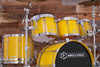 NOBLE & COOLEY HORIZON SERIES 5 PIECE DRUM KIT, YELLOW GLOSS, PREVIOUSLY OWNED BY BOB GATZEN