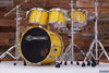 NOBLE & COOLEY HORIZON SERIES 5 PIECE DRUM KIT, YELLOW GLOSS, PREVIOUSLY OWNED BY BOB GATZEN