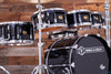 NOBLE & COOLEY STAR SERIES 5 PIECE DRUM KIT, OWNED BY CHRIS WHITTEN, PIANO BLACK