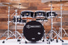 NOBLE & COOLEY STAR SERIES 5 PIECE DRUM KIT, OWNED BY CHRIS WHITTEN, PIANO BLACK