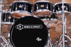 NOBLE & COOLEY STAR SERIES 5 PIECE DRUM KIT, OWNED BY CHRIS WHITTEN, PIANO BLACK