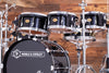 NOBLE & COOLEY STAR SERIES 5 PIECE DRUM KIT, OWNED BY CHRIS WHITTEN, PIANO BLACK