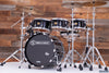 NOBLE & COOLEY STAR SERIES 5 PIECE DRUM KIT, OWNED BY CHRIS WHITTEN, PIANO BLACK