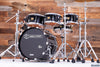 NOBLE & COOLEY STAR SERIES 5 PIECE DRUM KIT, OWNED BY CHRIS WHITTEN, PIANO BLACK