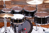 NOBLE & COOLEY STAR SERIES 5 PIECE DRUM KIT, OWNED BY CHRIS WHITTEN, PIANO BLACK