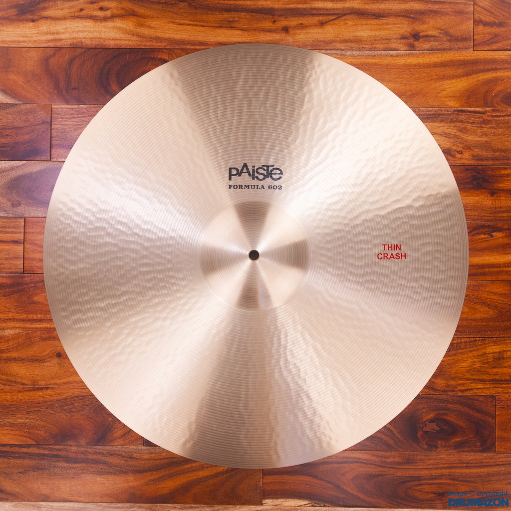 PAISTE 22" FORMULA 602 THIN CRASH CYMBAL