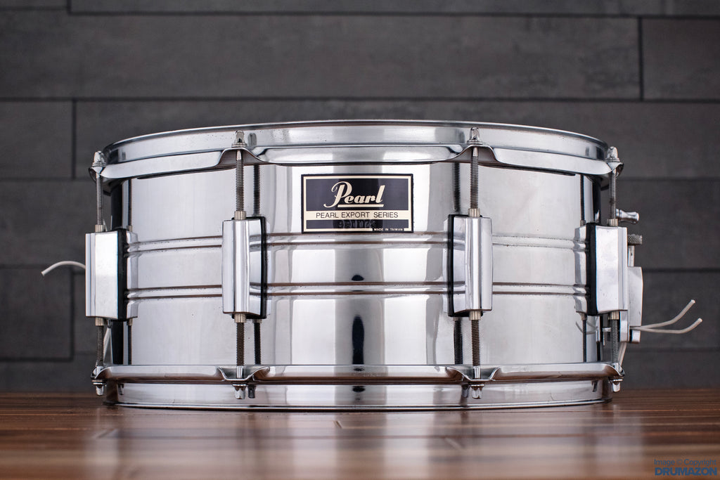 PEARL EXPORT 14 X 6.5 SNARE DRUM, STEEL (PRE-LOVED)