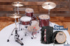 PEARL MIDTOWN 4 PIECE COMPACT DRUM KIT WITH BAGS, BLACK CHERRY GLITTER