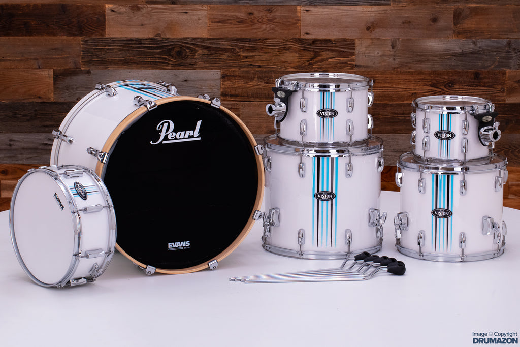 PEARL VISION BIRCH VBA 6 PIECE DRUM KIT, LIMITED EDITION, ROD PINS (PR –  Drumazon