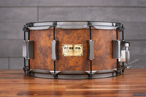 Pork Pie 4x14jpsn 14x4 Usa Custom Mahogany Snare Drum Natural Satin