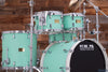 PORK PIE USA CUSTOM 5 PIECE DRUM KIT, SATIN SEAFOAM GREEN