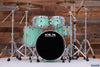 PORK PIE USA CUSTOM 5 PIECE DRUM KIT, SATIN SEAFOAM GREEN