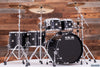 PORK PIE BLACK BELT 6 PIECE DRUM KIT, OAK SHELLS, FLAT BLACK THAI OAK