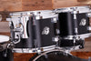 PORK PIE BLACK BELT 6 PIECE DRUM KIT, OAK SHELLS, FLAT BLACK THAI OAK