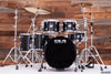 PORK PIE BLACK BELT 6 PIECE DRUM KIT, OAK SHELLS, FLAT BLACK THAI OAK