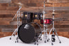 PORK PIE USA CUSTOM 5 PIECE DRUM KIT, WAVY EBONY VENEER