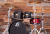 PORK PIE USA CUSTOM 5 PIECE DRUM KIT, WAVY EBONY VENEER