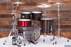 PORK PIE USA CUSTOM 5 PIECE DRUM KIT, WAVY EBONY VENEER