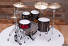 PORK PIE USA CUSTOM 5 PIECE DRUM KIT, WAVY EBONY VENEER