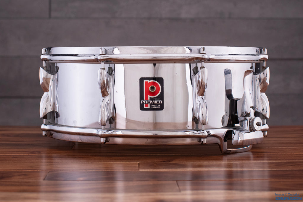 PREMIER 14 X 5.5 2000 SERIES CHROME ON ALUMINIUM SNARE DRUM (PRE-LOVED)