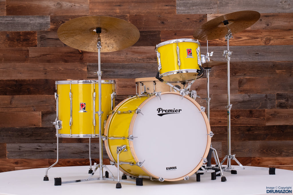 PREMIER RESONATOR 3 PIECE DRUM KIT, DECO YELLOW, (PRE-LOVED)