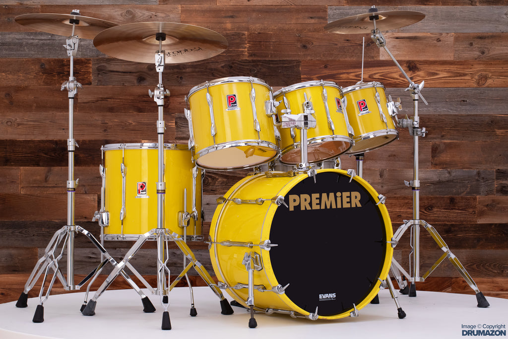 PREMIER RESONATOR 5 PIECE DRUM KIT, DECO YELLOW, (PRE-LOVED)