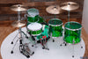 RCI STARLITE 5 PIECE ACRYLIC DRUM KIT, GREEN, PRE-LOVED