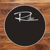 RIKS 20" BLACK BASS DRUM LOGO HEAD