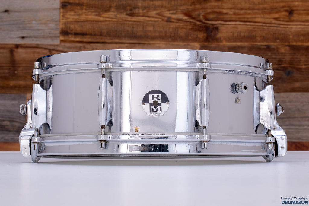 ROSE MORRIS 14 X 5 MODEL 419 CHROME OVER BRASS SNARE DRUM (PRE-LOVED)