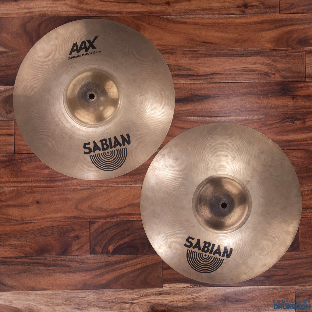 SABIAN 14" AAX X-PLOSION HI-HAT CYMBALS (PAIR) (PRE-LOVED)