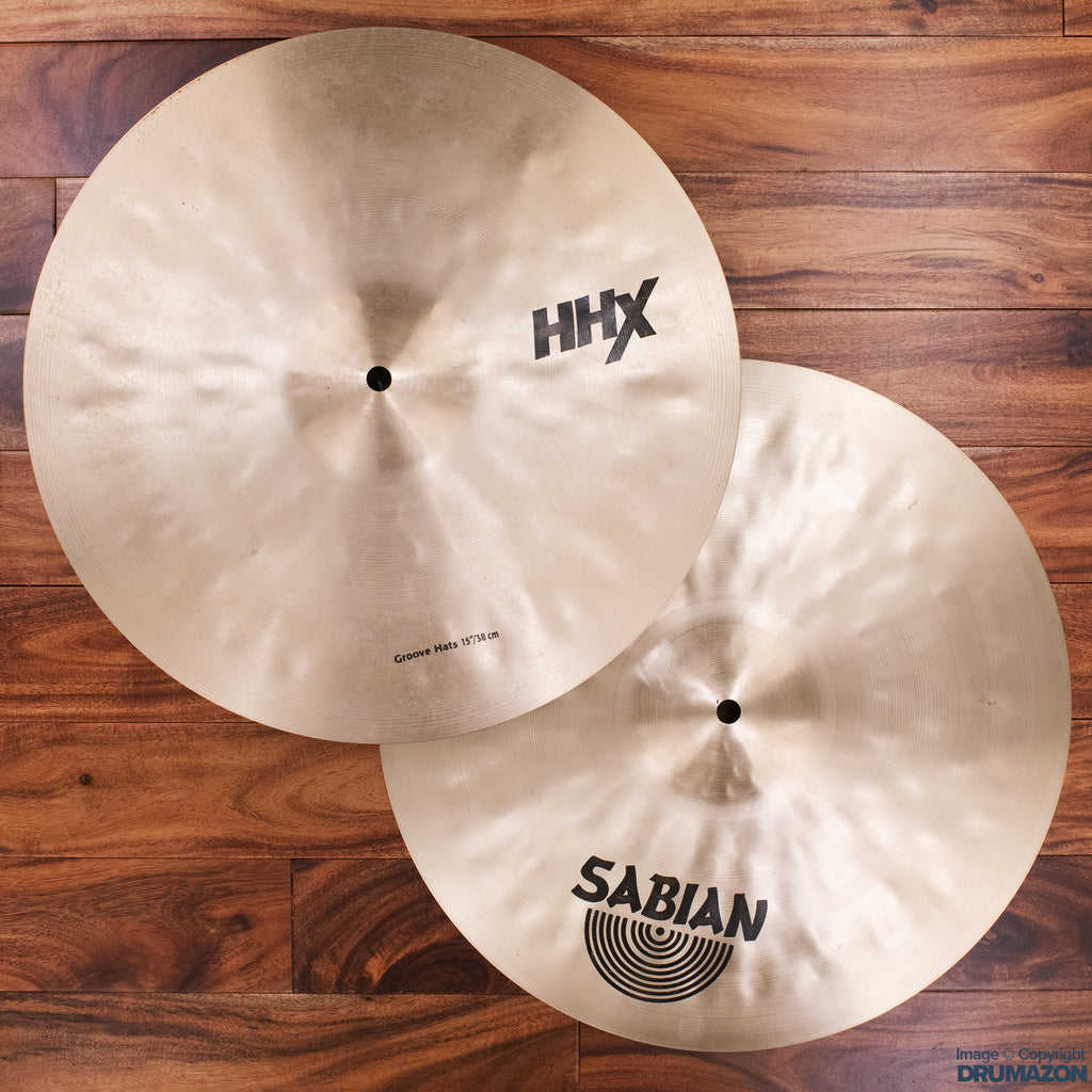 SABIAN 15" HHX GROOVE HI-HAT CYMBALS (PAIR) (PRE-LOVED)