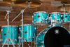 SAKAE OSAKA HERITAGE EVOLVED 6 PIECE MAPLE DRUM KIT, TURQUOISE CHAMPAGNE