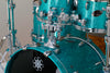 SAKAE OSAKA HERITAGE EVOLVED 6 PIECE MAPLE DRUM KIT, TURQUOISE CHAMPAGNE