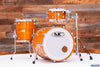 SJC CUSTOM SHOP 3 PIECE DRUM KIT, PADAUK VENEER (PRE-LOVED)