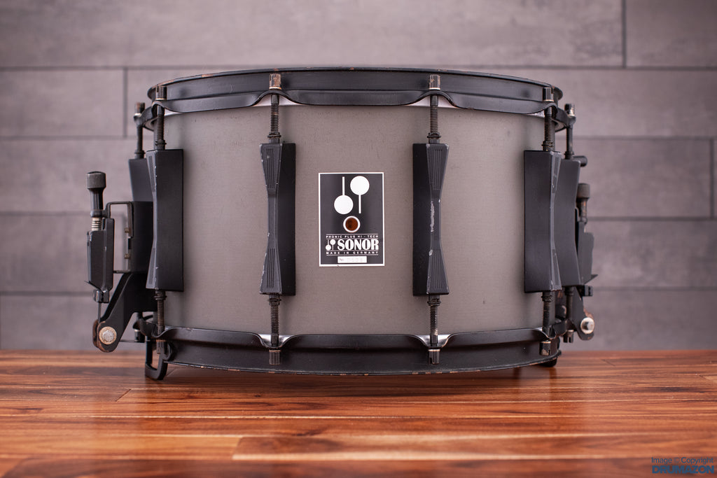 SONOR 14 X 8 D518X PHONIC PLUS HI-TECH SNARE DRUM, ANTHRACITE GREY (PRE-LOVED)