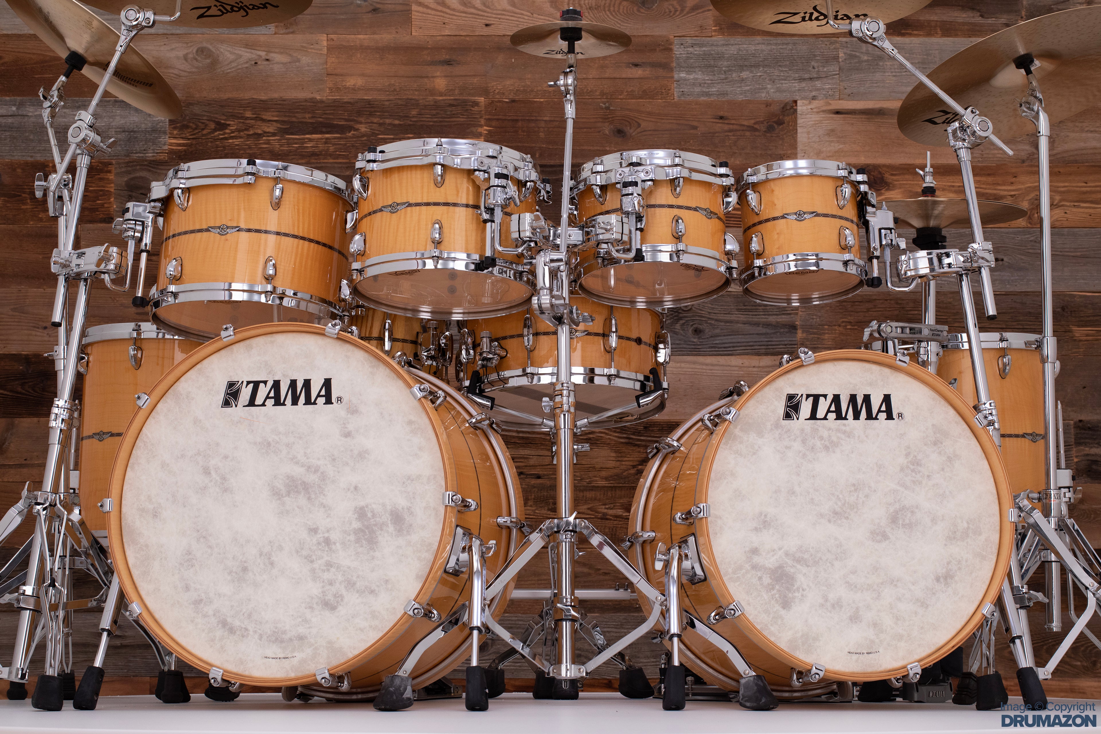 MAPLE 8 PIECE DOUBLE BASS DRUM KITMAPLE 8 PIECE DOUBLE BASS DRUM KIT  