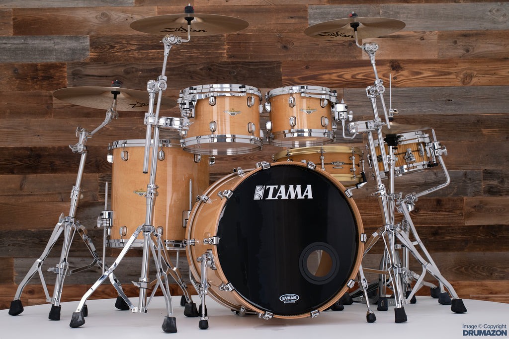 TAMA STARCLASSIC MAPLE EXOTIC 4 PIECE DRUM KIT, FIGURED MAPLE GLOSS (PRE-LOVED)