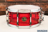 TAMBURO 14 X 6.5 VOLUME ACRYLIC SHELL SNARE DRUM, RED