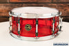 TAMBURO 14 X 6.5 VOLUME ACRYLIC SHELL SNARE DRUM, RED