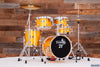 TAMBURO T5 S16 5 PIECE DRUM KIT WITH HARDWARE AND CYMBALS, YELLOW RUST SPARKLE