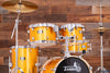 TAMBURO T5 S16 5 PIECE DRUM KIT WITH HARDWARE AND CYMBALS, YELLOW RUST SPARKLE