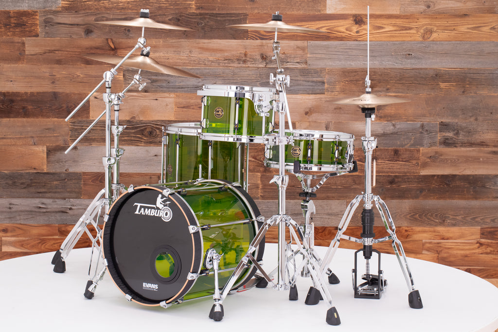 TAMBURO VOLUME 4 PIECE 418 ACRYLIC SHELL DRUM KIT, GREEN