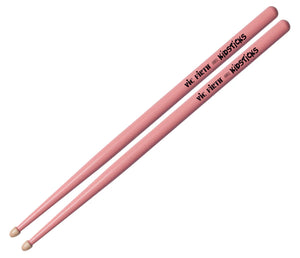 VIC FIRTH AMERICAN CLASSIC HICKORY KIDSTICKS, PINK WOOD TIP DRUMSTICKS