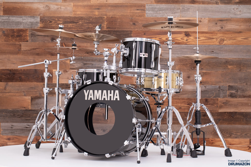 YAMAHA RECORDING CUSTOM (9000) 3 PIECE DRUM KIT, PIANO BLACK (PRE-LOVED)