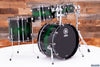 YAMAHA LIVE CUSTOM OAK 5 PIECE DRUM KIT, EMERALD SHADOW SUNBURST (PRE-LOVED)